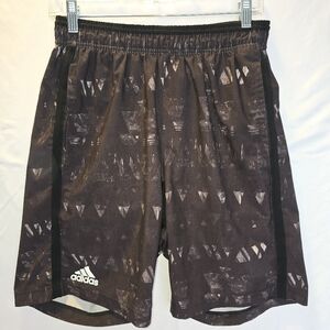 Adidas Men's Black Patterned Shorts